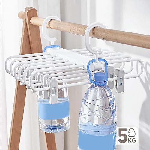 Miniatura 3 de Pants Hangers, Foldable Jeans Shorts Hangers with Clips, Space Saving Multiple Layers Folding Storage Trouser Rack Closet Organizers for Skirt,