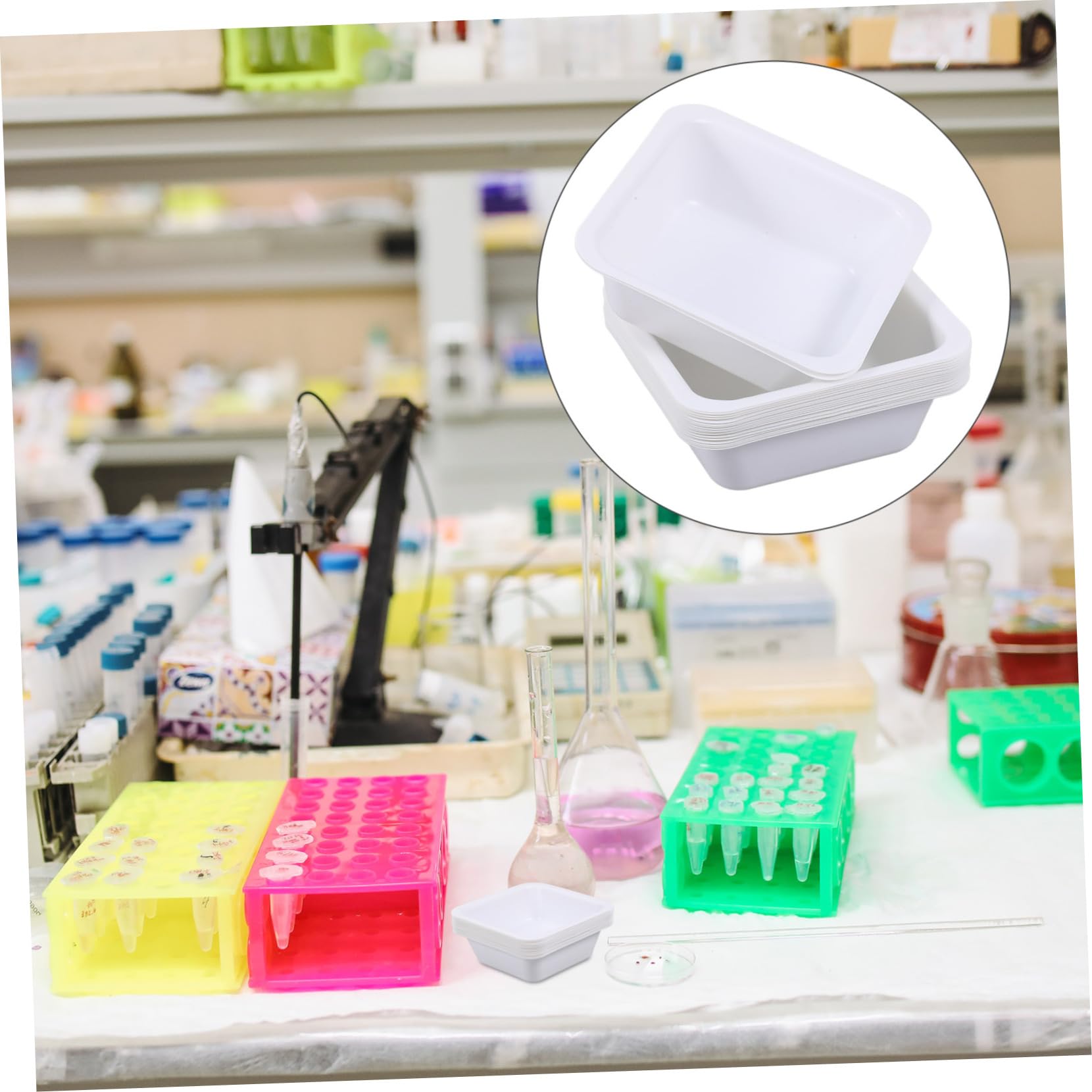 Anneome 100pezzi Weighing Dish Weighing Trays for Accurate Lab Measurements Sample Containers