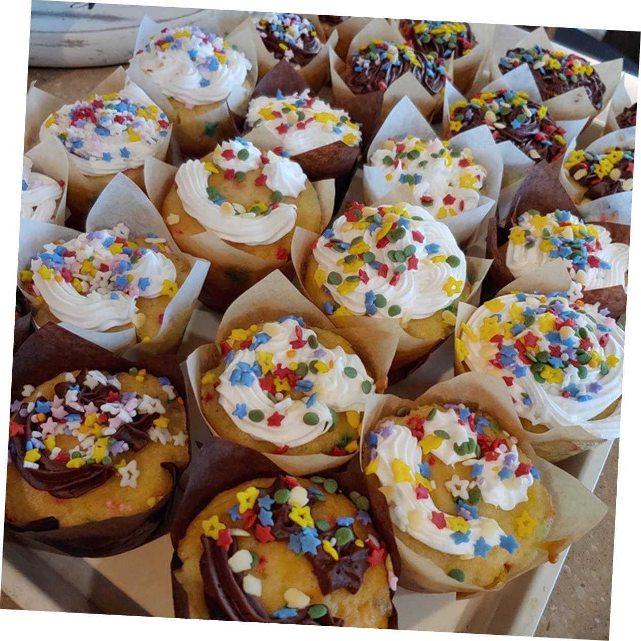 Lot De 3 Plateaux À Pâtisserie Élégants Pour Muffins Et 150 Pièces X 3
