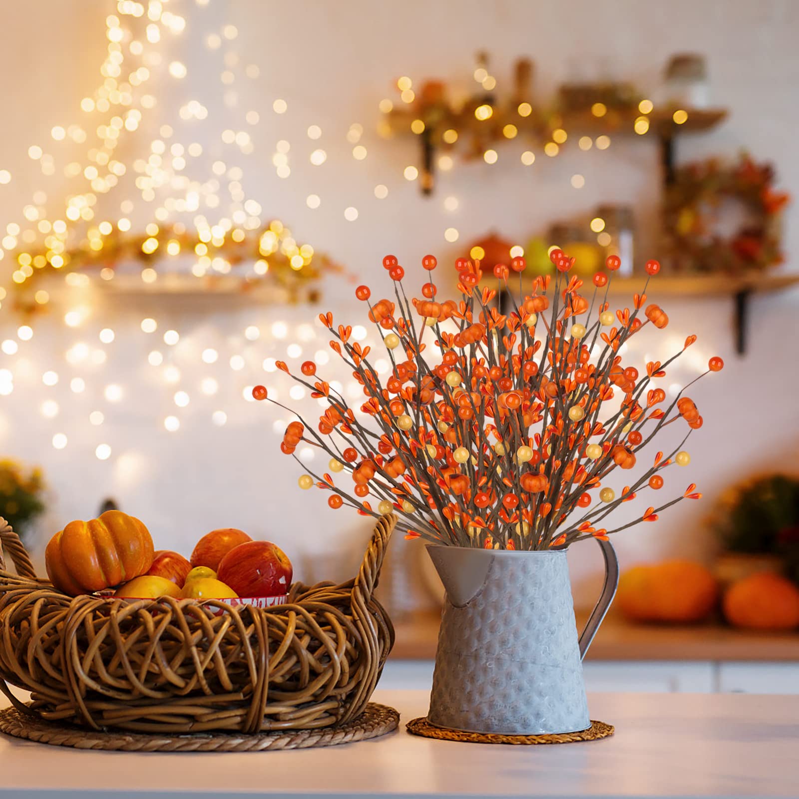 Lot De 4 Citrouilles En Plastique Orange Moyen De 15,2 Cm Pour