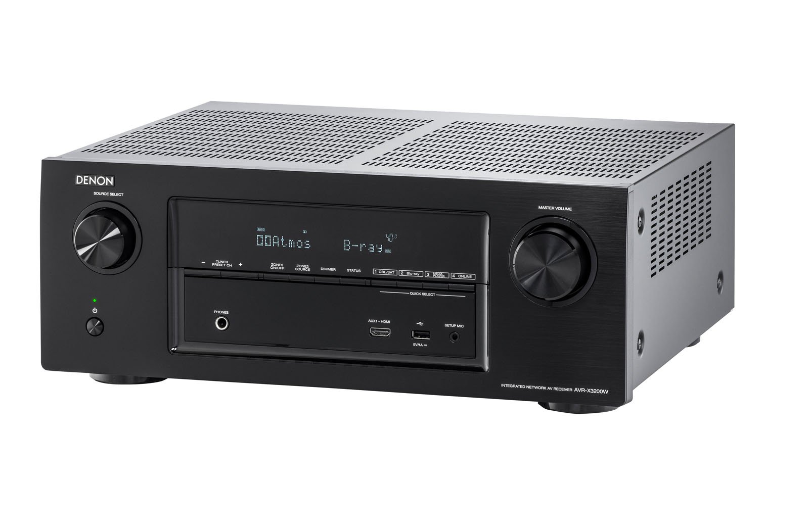 Denon AVR-X3200W Sintoamplificatore ad alta Potenza, Microfono di Taratura con Telecomando e Cavalletto per Microfono, Nero