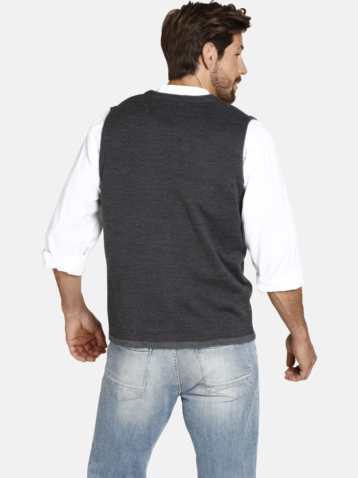 Jan Vanderstorm Homme Gilet De Costume En Maille Tane