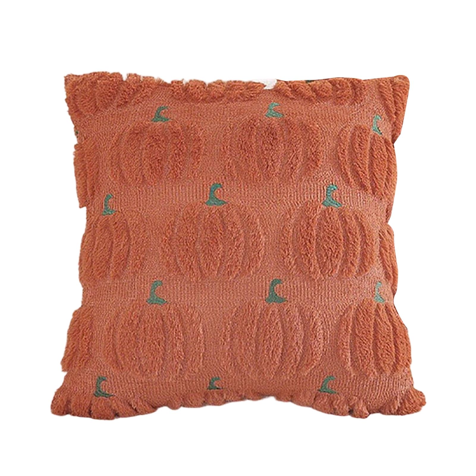 Pasisuu Halloween Pumpkin Pillow Covers – 3D Plush Pumpkin Throw Pillow Case with Autumn Harvest Design, Decorative Fall Cushion Covers for Sofa Couch [object Object]
