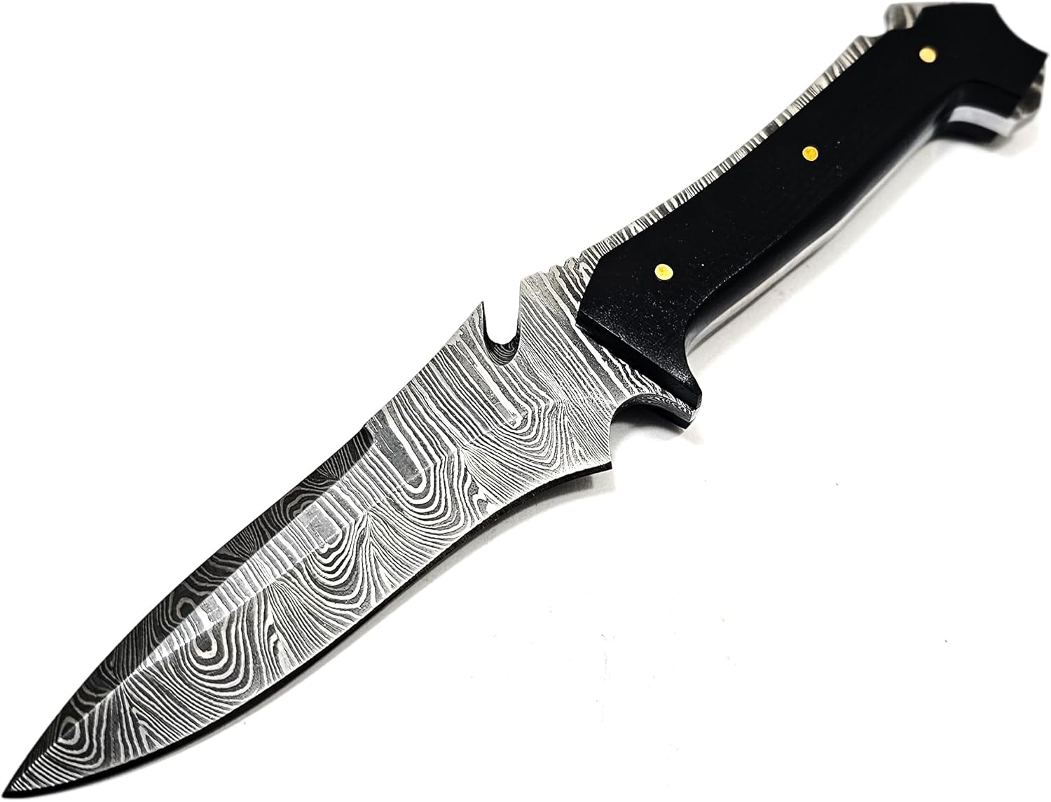 RE4 Jack Krauser Knife Replica – Handmade Damascus Steel Hunting & Tactical Knife – Micarta Handle with Leather Sheath – Gift for Gamers & Knife Collectors