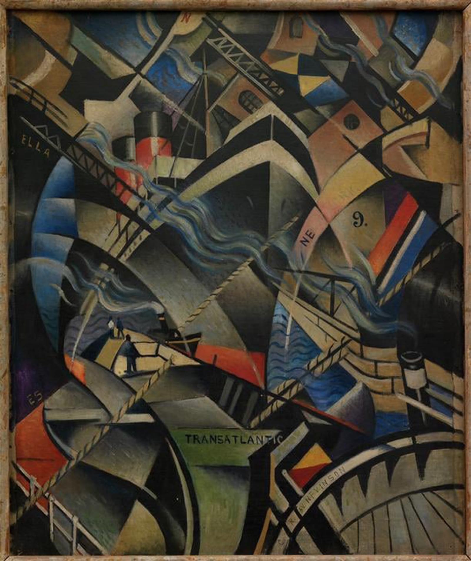 POSTERIIk Vintage Art Print Images Pictures Print the Arrival by Christopher Richard Wynne Nevinson Modern Colour Posters for Office Home Decor 60x90cm