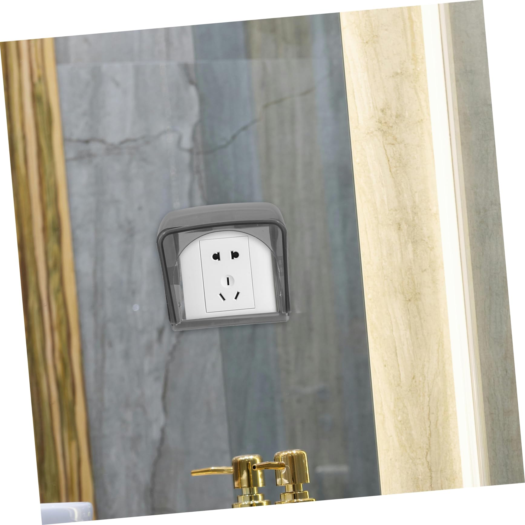 SOLUSTRE 5stücke Outlet Cover Box Wasserdichter Stecker-schutz Für Außen Und Badezimmeranwendungen Installieren Und Schützt Vor Wasserschäden Einsetzbar