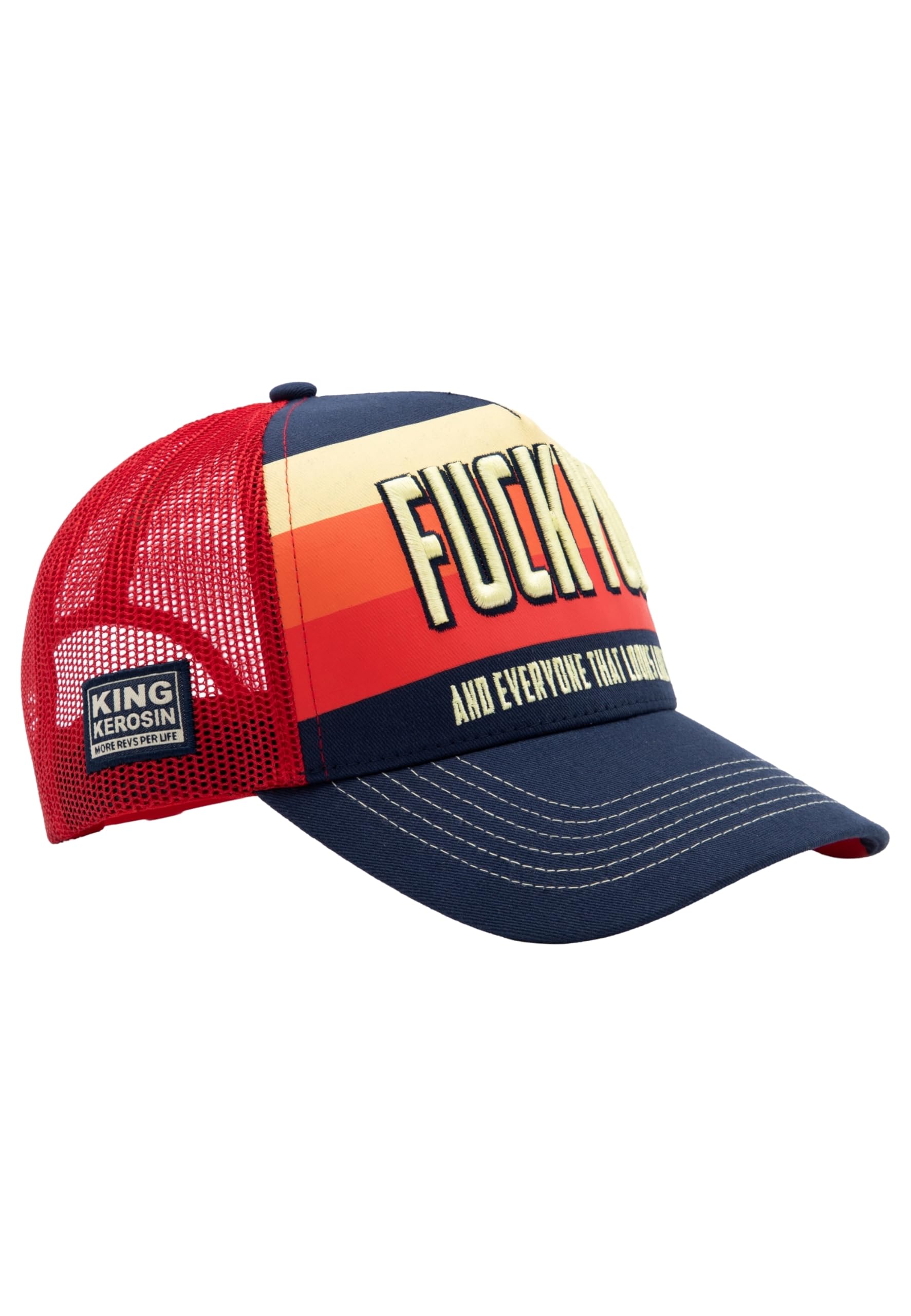 King Kerosin Cappellino da uomo con scritta in lingua inglese "Fuck You"