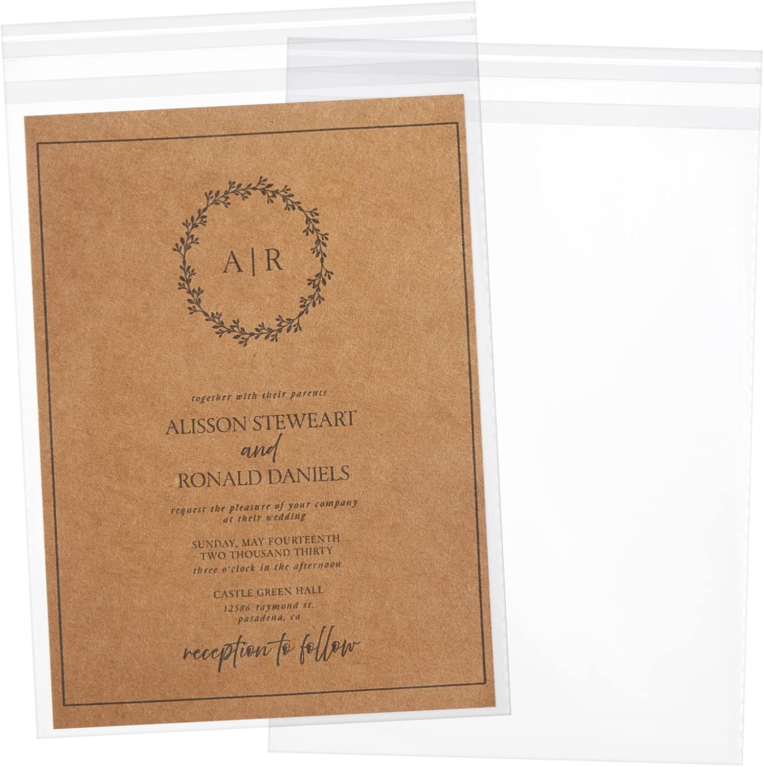 Juvale Card Sleeves - 7.6 x 5.7 in, Clear, 600 Pack - Plastic Sleeves for Greeting Cards, Invitation Envelopes, Postcard Covers & Photo Envelopes