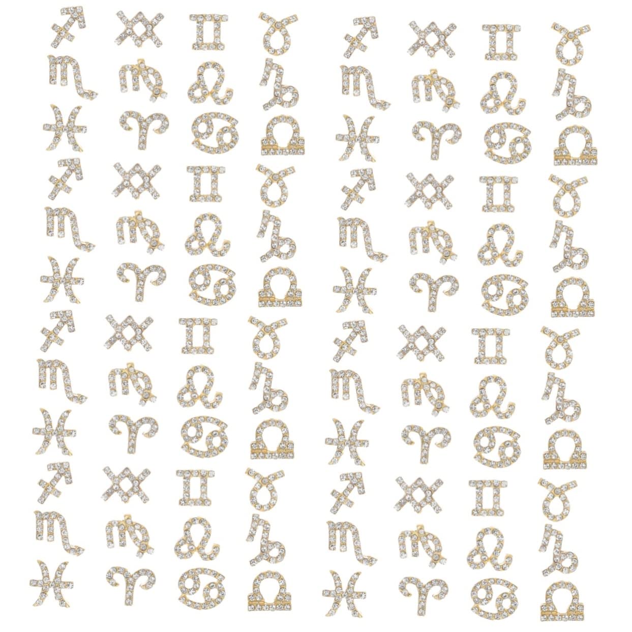 Charms de nail art POPETPOP avec 96 pièces de strass élégants pour manucure créative