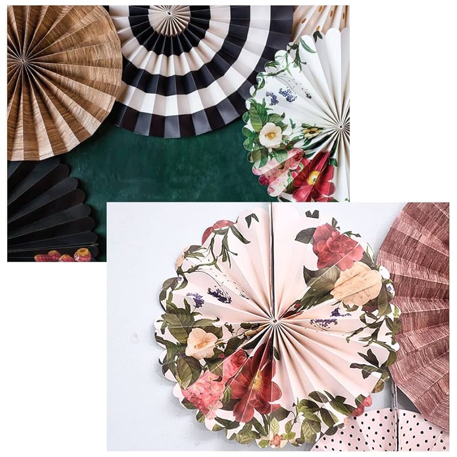 Amazon.co.jp: bardsxgfg(あき) ペーパーファン 8点セット 花系