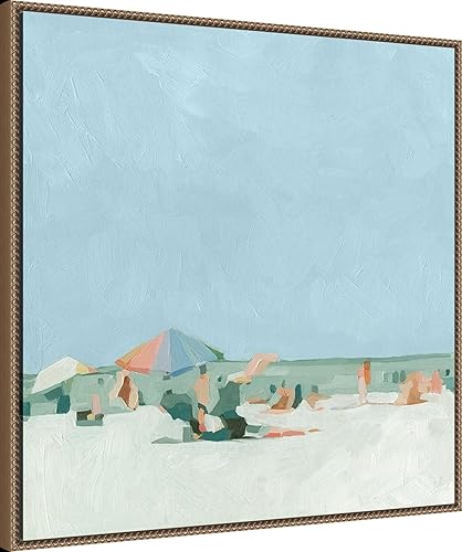 Miniatura 2 de Amanti Art Lienzo enmarcado para pared, 30 x 30 pulgadas, paleta de verano I de Emma Scarvey, lienzo enmarcado para pared, obras de arte de playa,