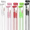 VPB Remote and Microphone Headset, In-Ear Headset, Stereo Audio Noise Isolation, iOS and Android Smartphones, Laptops, Free for Gaming Mixed Color 5p