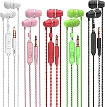 VPB 5 Packs Wired Earbuds with Microphone, in Ear Earphon...