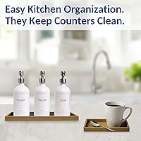 Vista 7 de Bandeja de encimera y tocador, 2 unidades (11 y 7 pulgadas), bandejas de silicona inastillables para cocina y baño para encimera, bandeja