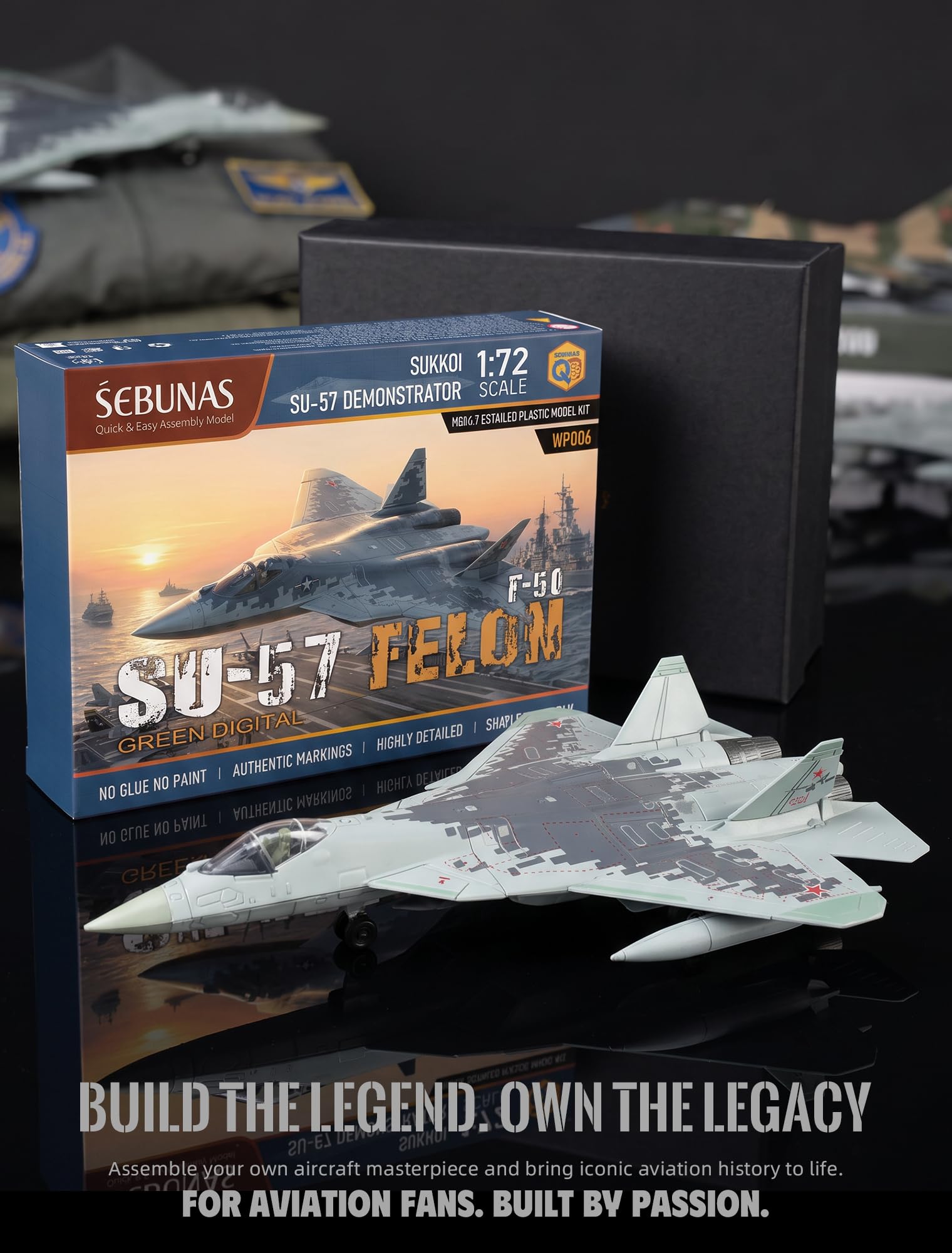 Amazon | SEBUNAS 1:72スケール SU-57戦闘機 クイックビルドモデル
