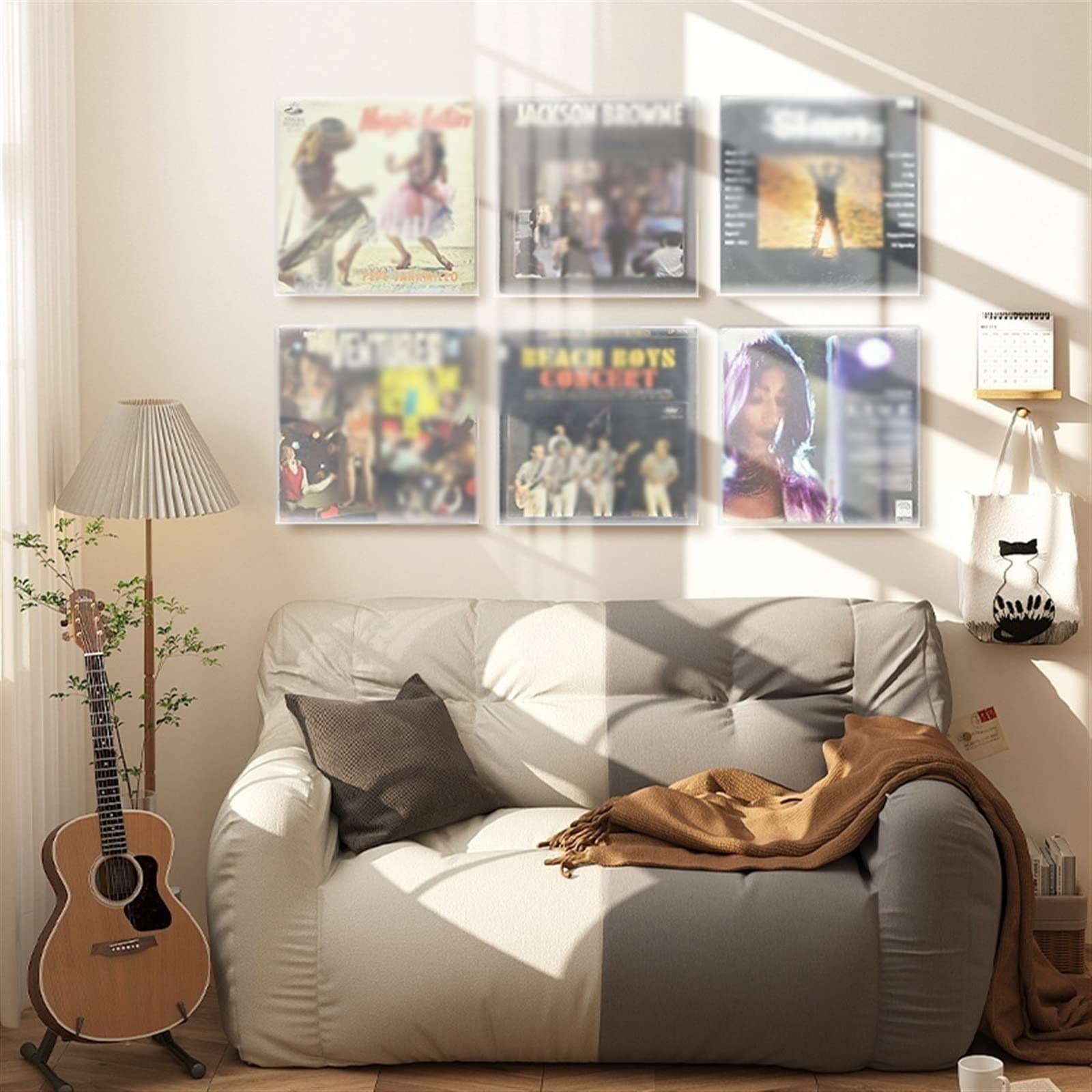 Porta Dischi in Vinile per la casa, scaffale da Parete in Acrilico Trasparente per Foto e Poster, Decorazione per casa e Ufficio, Contenitore per LP