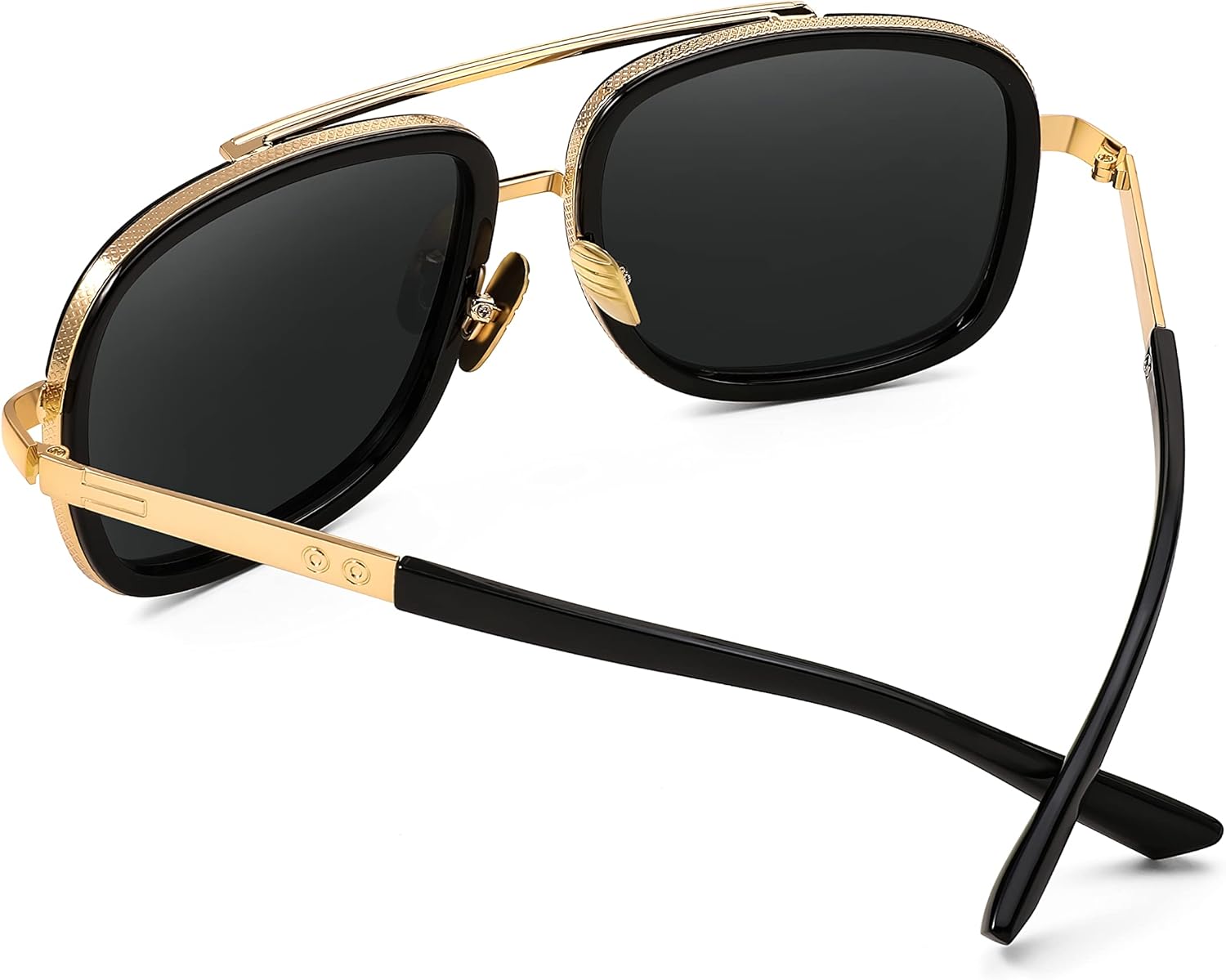 FEISEDY Retro Trendy Aviator Sunglasses Women Men Classic Vintage Square Sunglasses 70s Large Metal Shades B2321 - Image 8