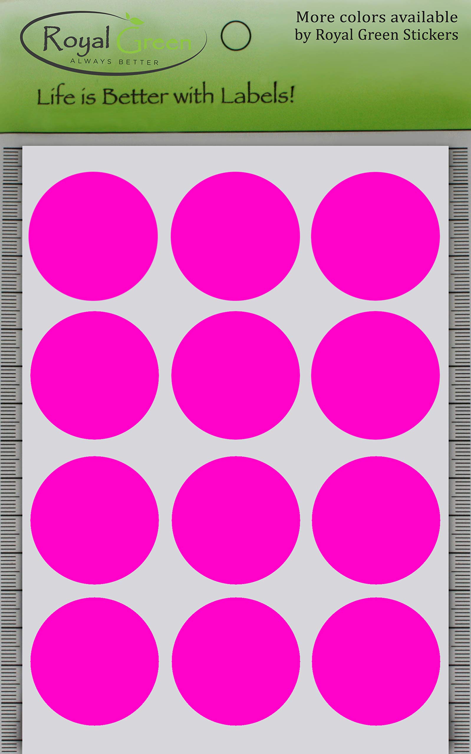 Adesivi Rotondi Rosa Fluorescenti 38 Mm - Confezione Da 180 Pezzi, Scrivibili, Per Organizzazione Casa E Ufficio