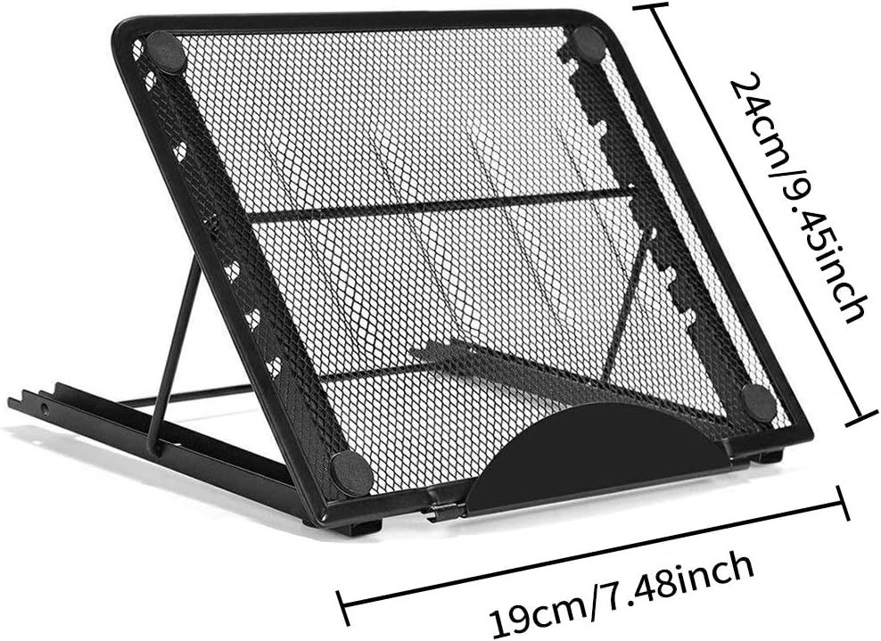 Mlife Light Pad Stand - Adjustable Light Box Laptop Stand, 9.45×7.48 inch, 6 Angles Non-Skidding Metal Holder for A4 LED Tracing Box & Diamond Painting Light Pad