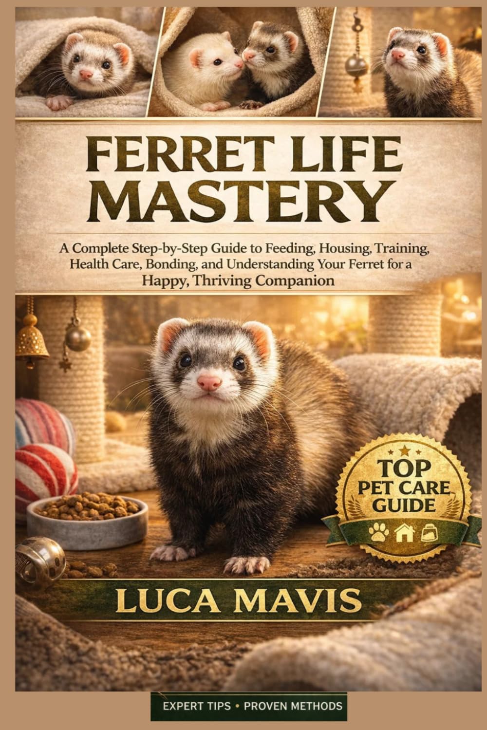 FERRET LIFE MASTERY: A Complete Step-by-Step Guide to Feeding, Housing, Training, Health Care, Bonding, and Understanding Your Ferret for a Happy, Thriving Companion