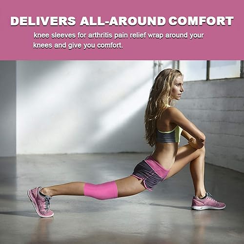 Miniatura 5 de Runee Rodilleras de compresión  La mejor rodillera para hombres y mujeres  Rodillera para correr, entrenamiento, levantamiento de potencia, deporte