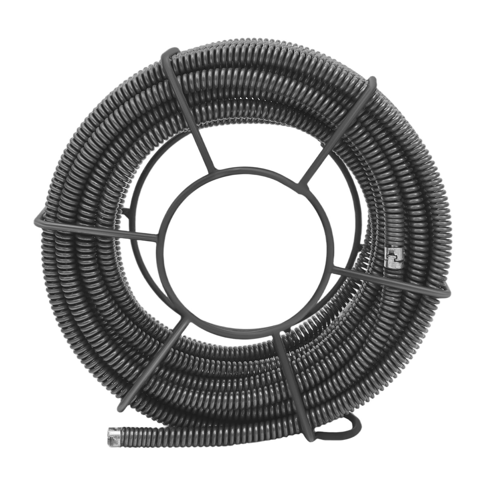 Espiral de limpieza de tuberías de 20 m x 16 mm, cable profesional para limpieza de tuberías con estante de almacenamiento, espiral de resorte para limpieza de tuberías para fregadero, desagüe de