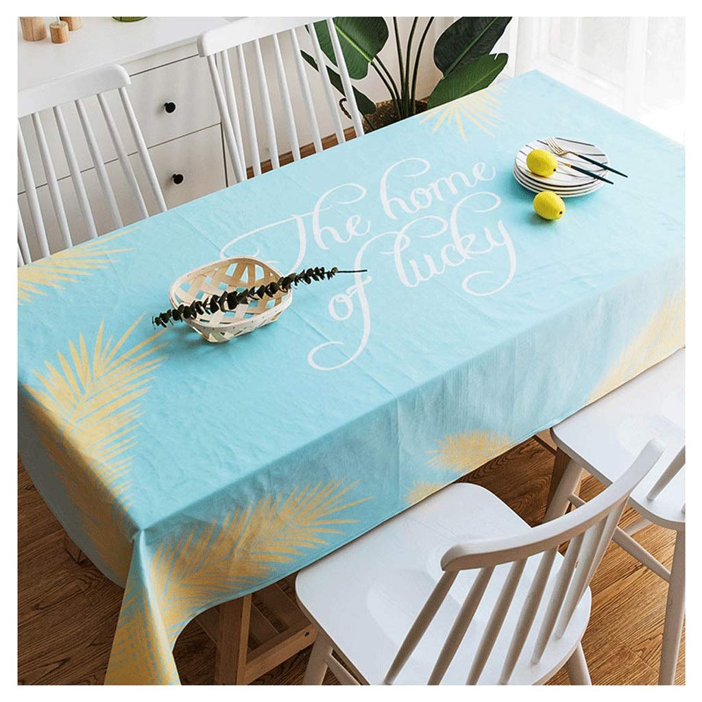 Nappe rectangulaire minimaliste bleue pour une décoration de table