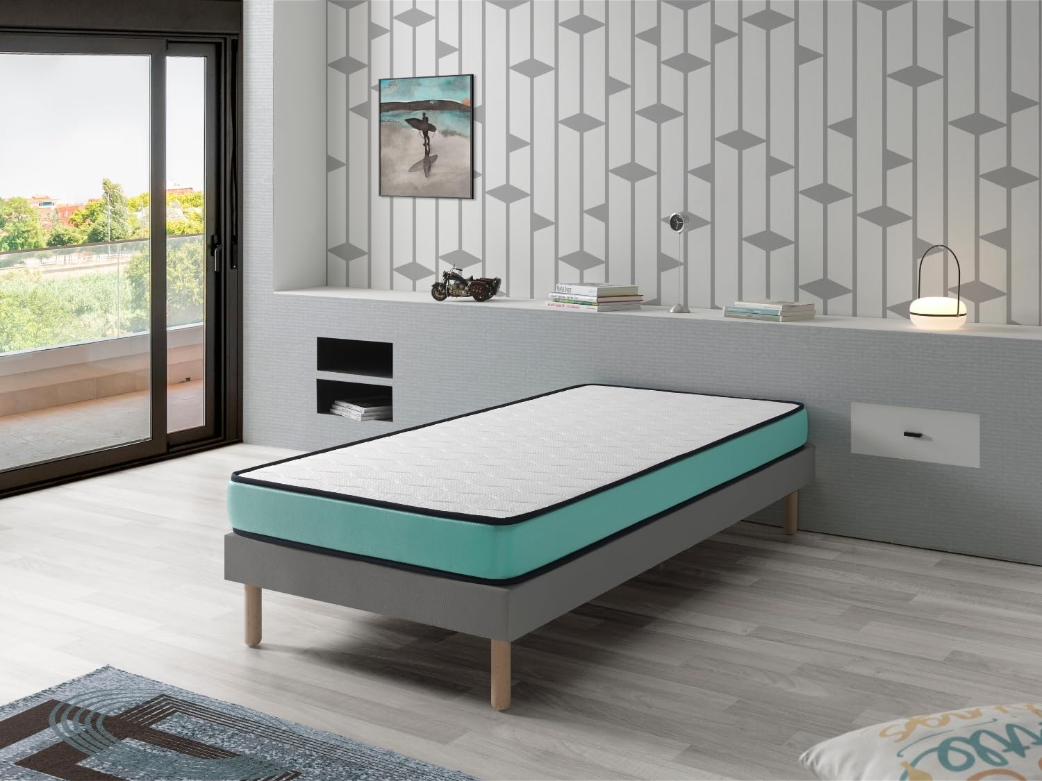 DORMISSIMO Colchon 80x160 Cama Infantil Altura 14 CM Promo Confort Ergonomico, Transpirable. Ideal para Cama Nido