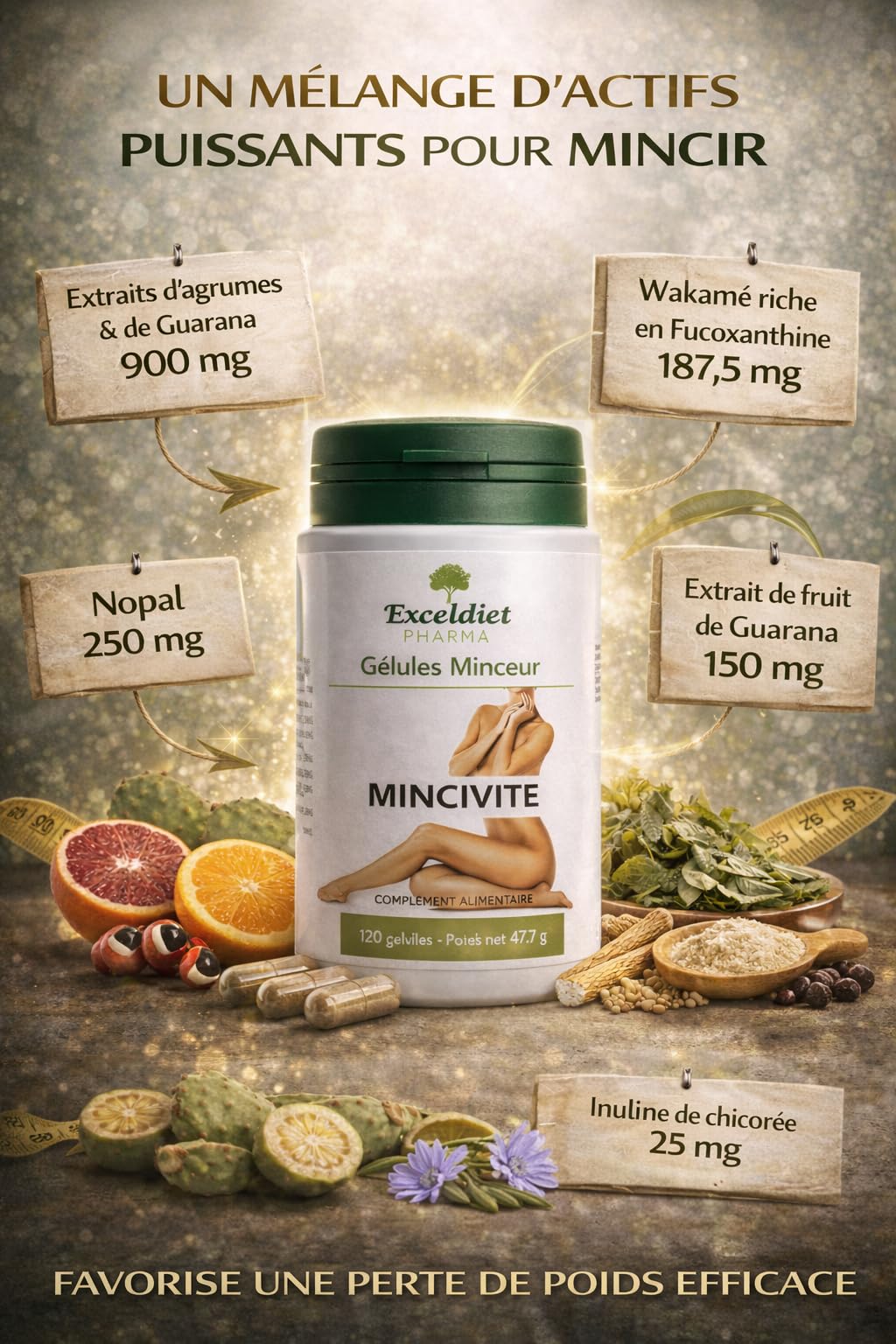 Minceur 4 - Produits Minceur - Nettoie avant Perte de poids - 480 gélules - Cure renouvalable