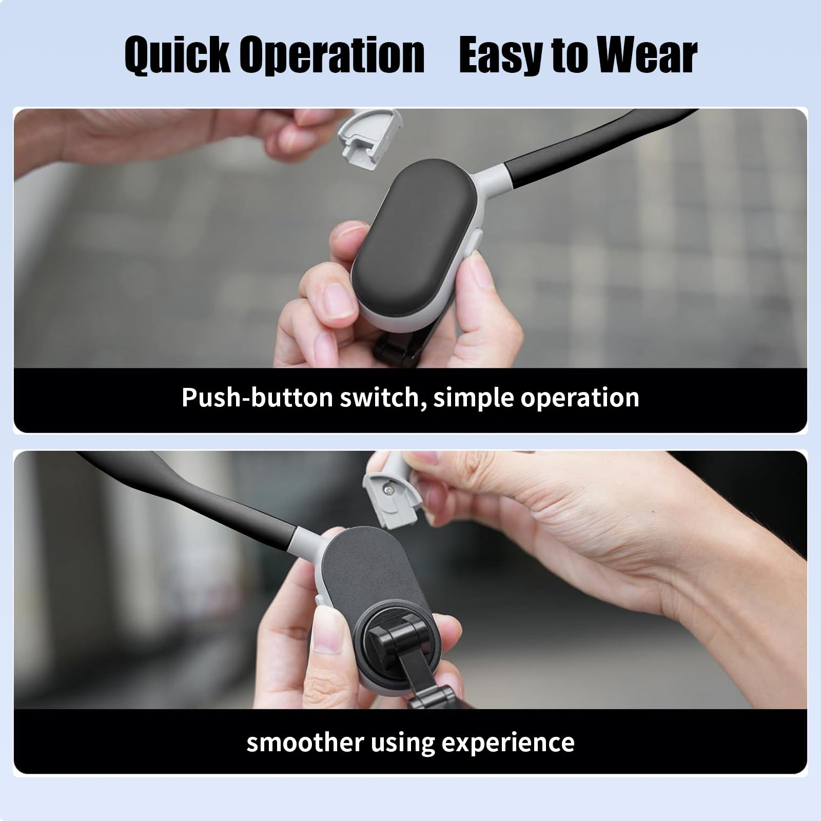 OBEST Support magnétique pour téléphone portable, support de téléphone POV/Vlog, support de téléphone mains libres, support de cou mains libres pour téléphone portable iPhone Android