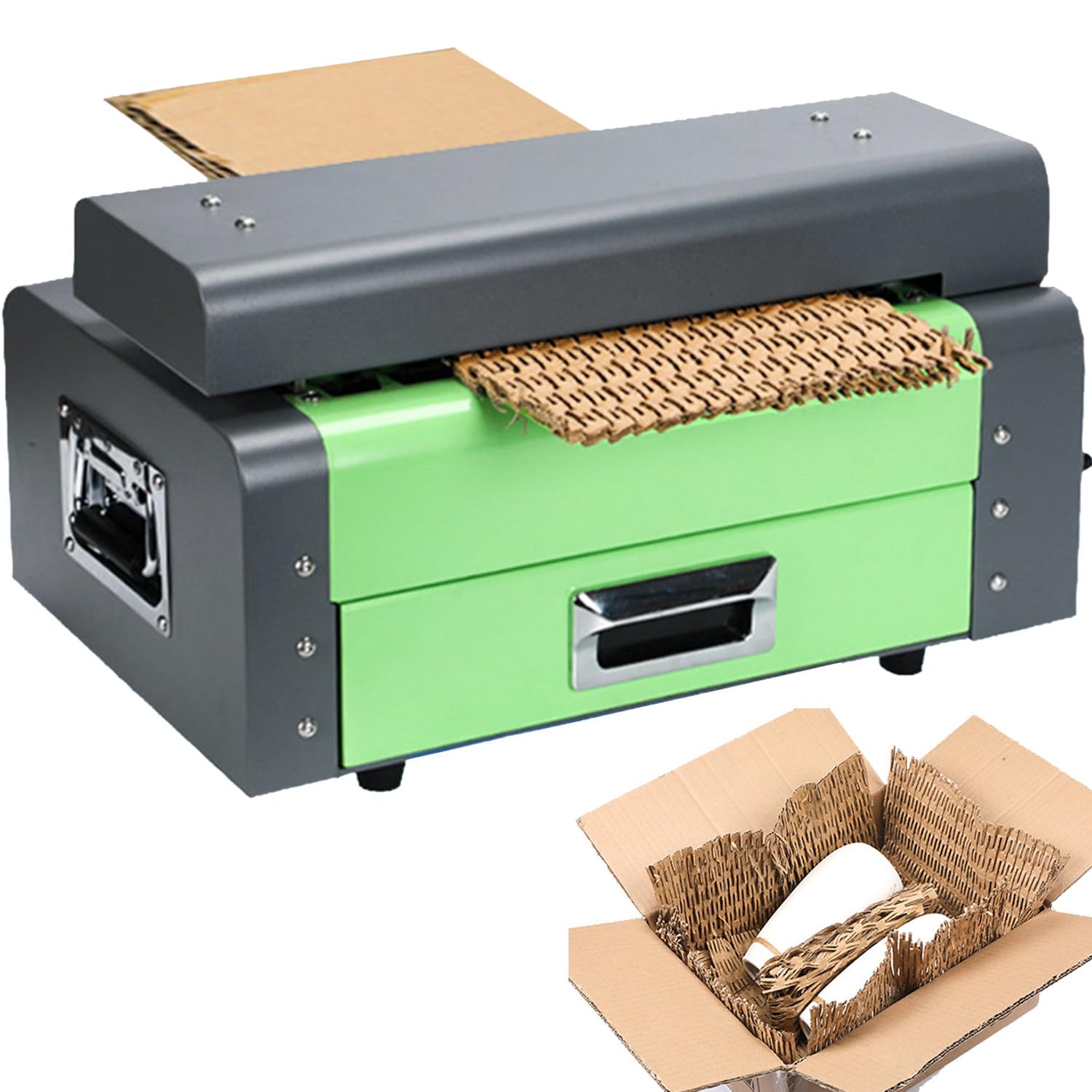 Waben Karton Zerkleinerer Recyclingmaschine 325/425mm Schnittbreite,300cm/min Spart Kosten,Erzeugt Umweltfreundliches Füllmaterial Für Haushalt,Büro & Kleinstunternehmen CutWidth325mm/12.8in