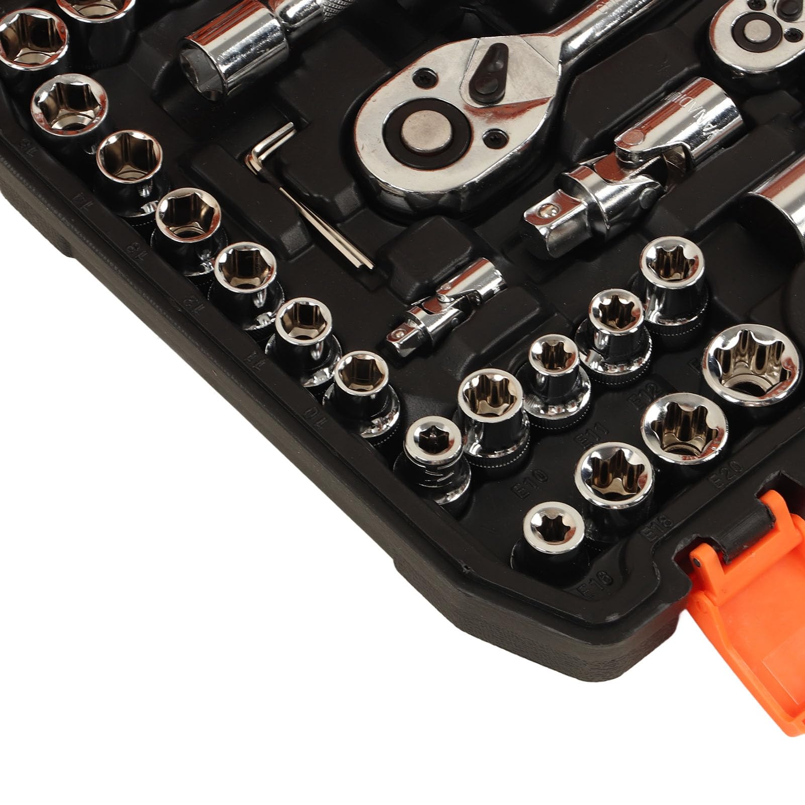 Set di Strumenti di Riparazione Meccanica Durevole a 108 Pezzi per Manutenzione del Motore e dei Pneumatici, Kit Assortimento Socket Impatto per Riparatori Auto e Appassionati Fai--te, Materiale in