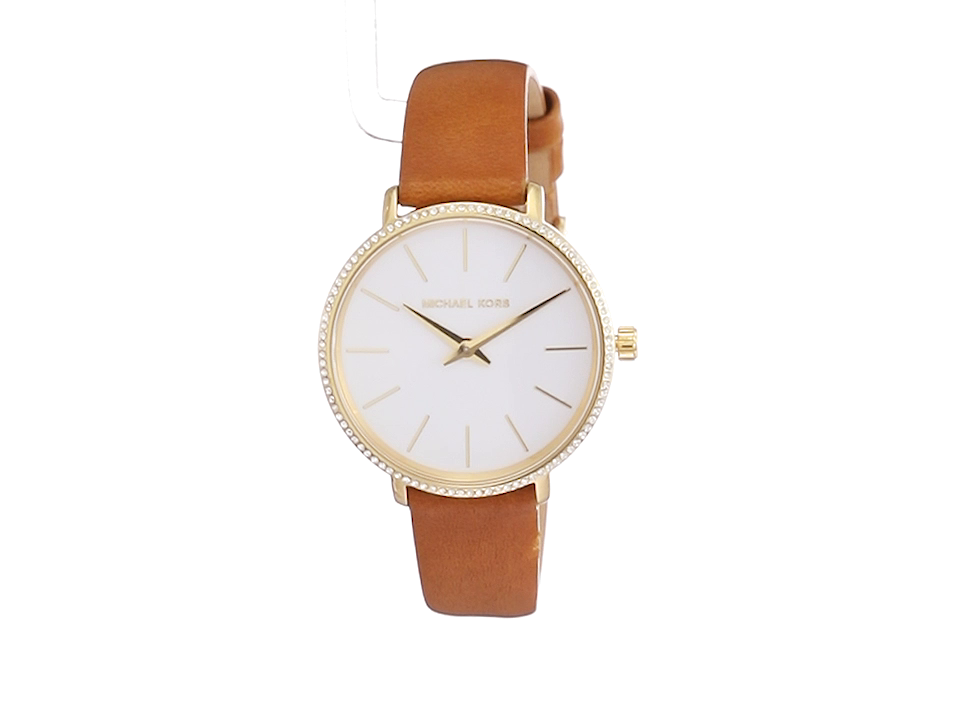 Michael Kors Pyper White Dial Brown Leather Womens Watch 32mm MK2801 Michael Kors Ladies Watch Pyper MK2741 | Watches Prime main image 3