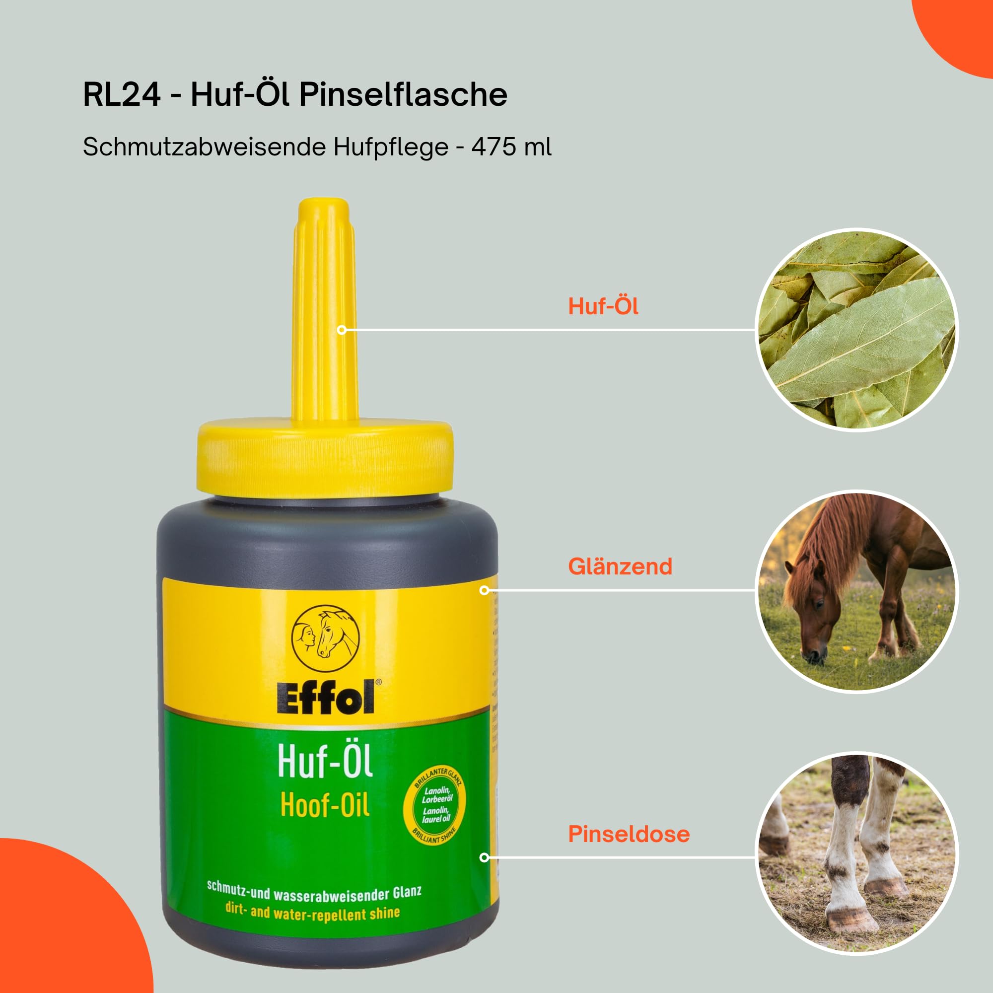 RL24 - Huf-Öl – 5 x 475 ml Pinselflasche (5er Set)
