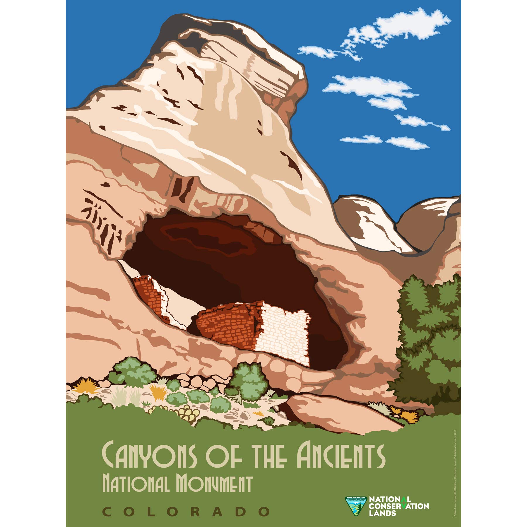 Artery8 BLM Canyons Of Ancients National Monument Colorado Premium Wall Art Canvas Print 18X24 Inch
