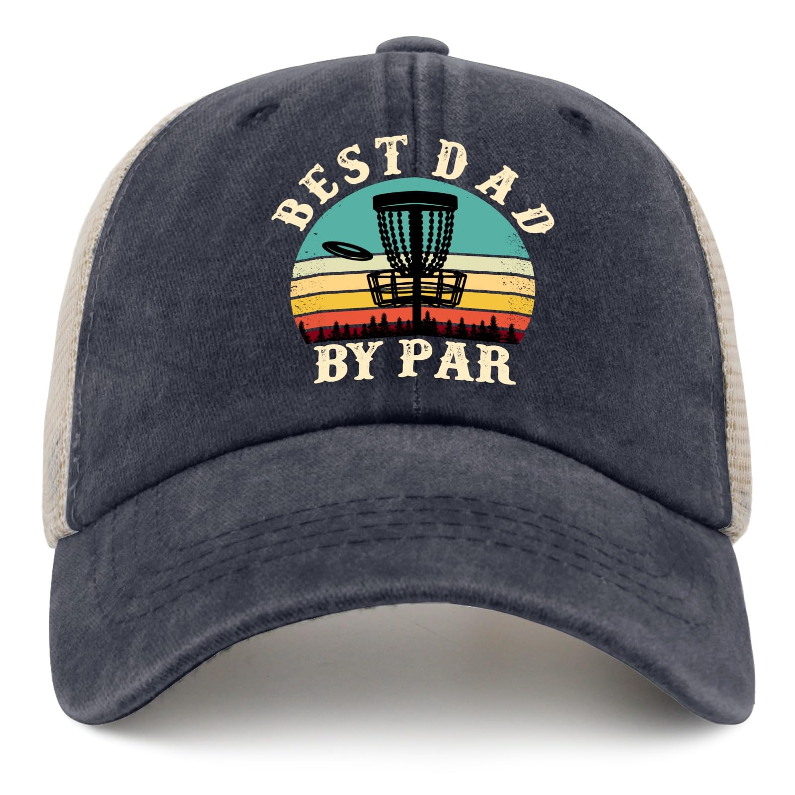 Disc Golf Accessories Disk Golf Funny Trucker Hat Dad Grandpa Birthday Blue