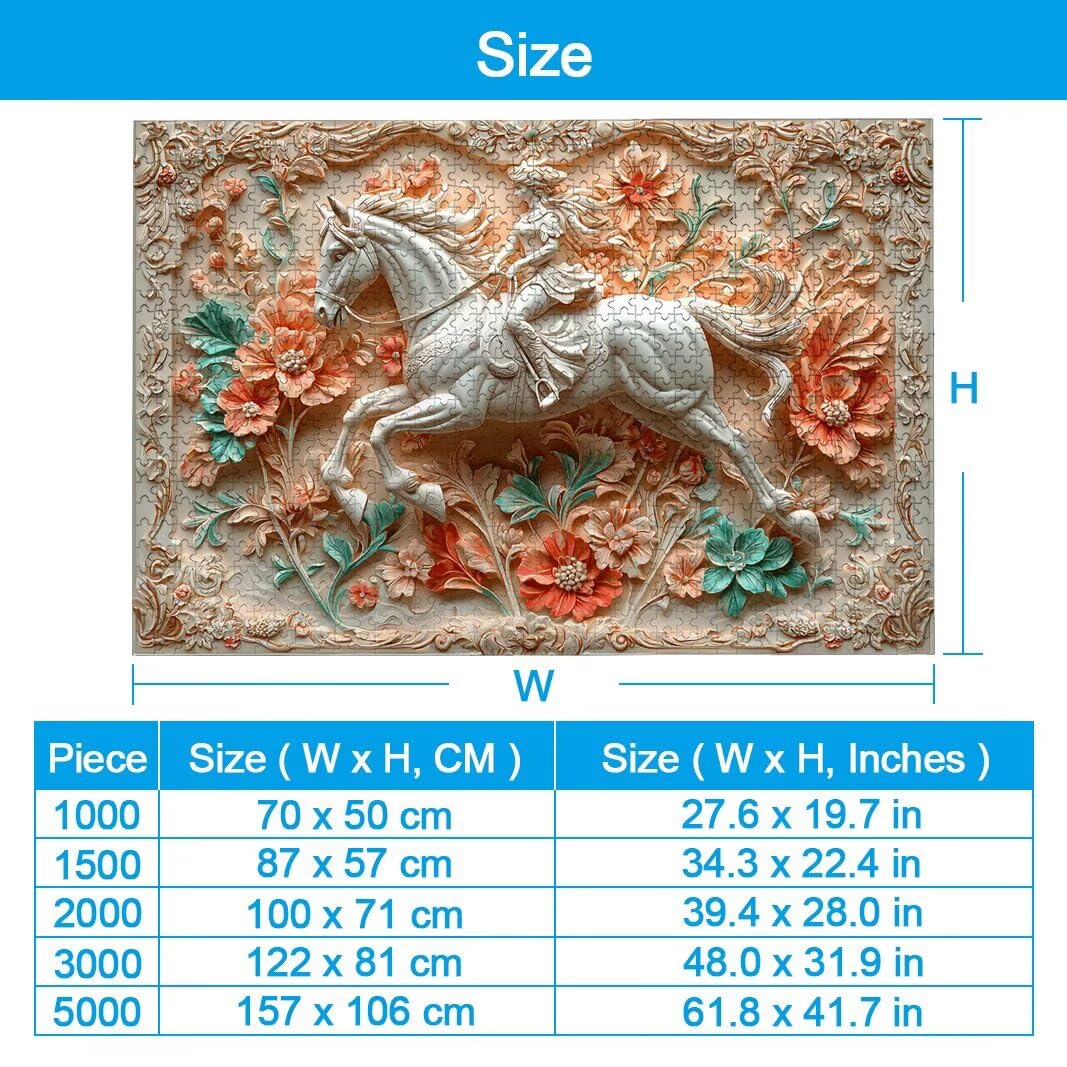 Puzzle Caballo, Puzzle 3000 Piezas para Adultos, Regalo Mujer/Hombre -2599