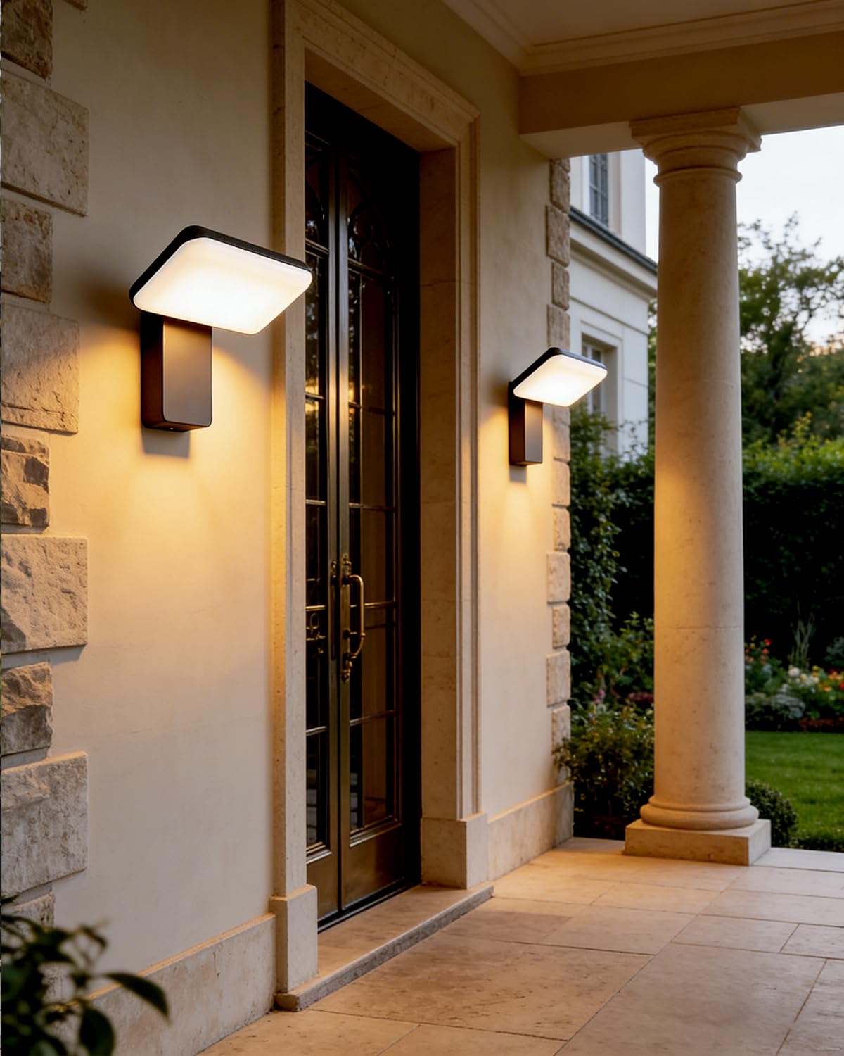 EBION LED Aussenlampe Wand, IP65 Wandleuchte 3000K-6500K, 350° Schwenkbar
