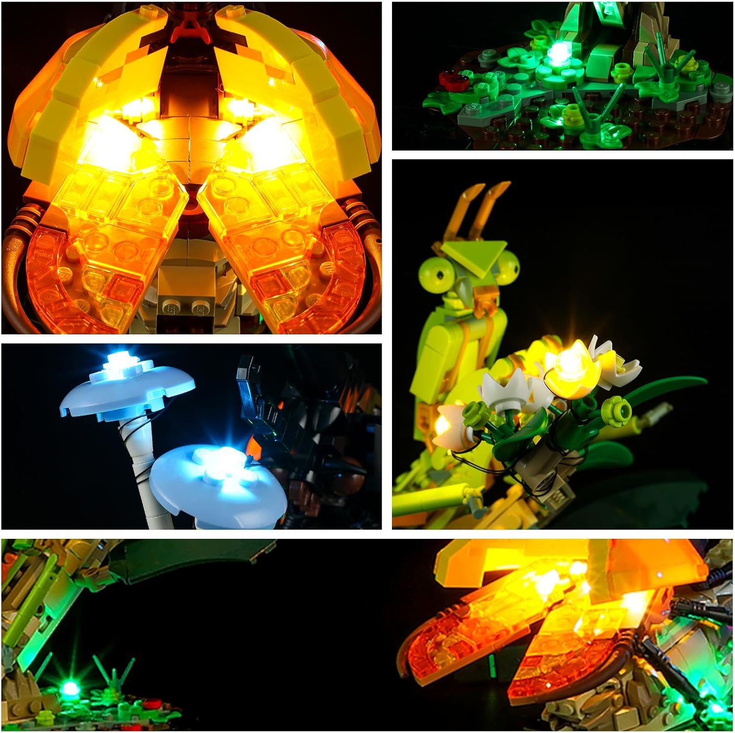 YEABRICKS LED Light for 21342 Ideas The Insect Collection Building Blocks Model (Building Set NOT Included)
