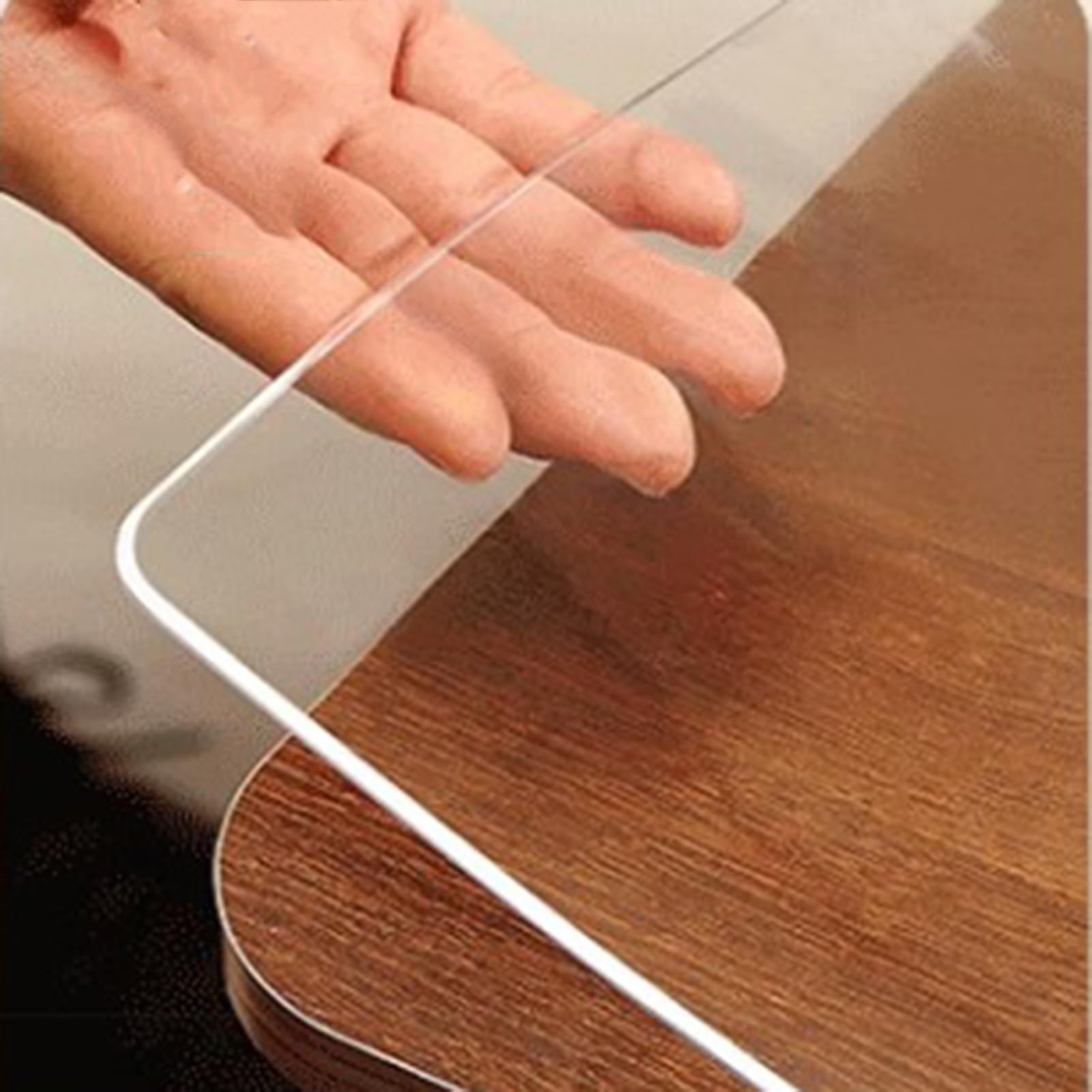 Copertura Scrivania Resistente Calore,Tovaglia trasparente Plastificata,Protezione per Tavolo PVC,Copri Tavolo Impermeabile,Pellicola Antimacchia,protettiva Per Cucina Giardino (1mm,140x150cm)