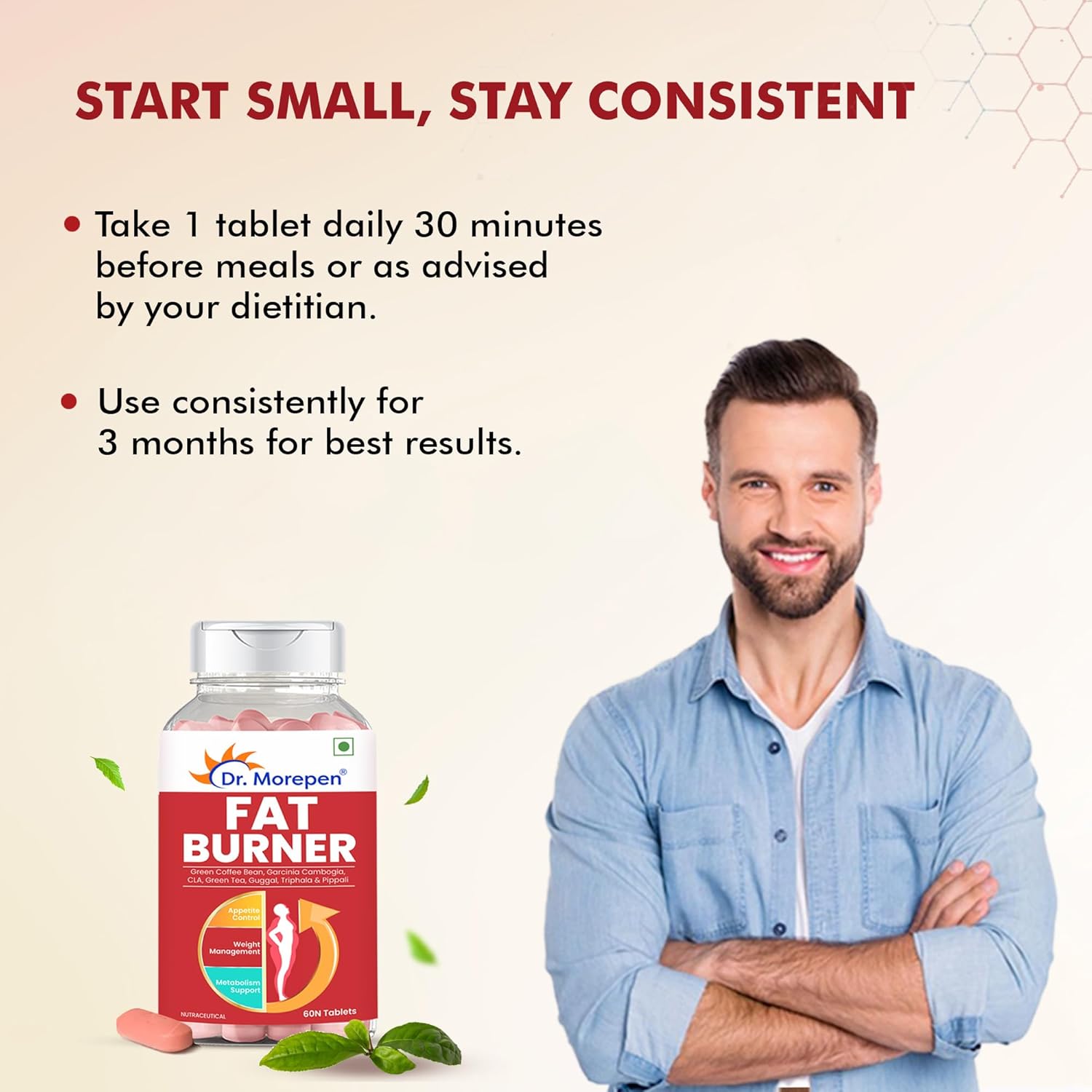 Buy Now Dr. Morepen Fat Burner Tablet 100% Natural And Safe | 60 Tab...