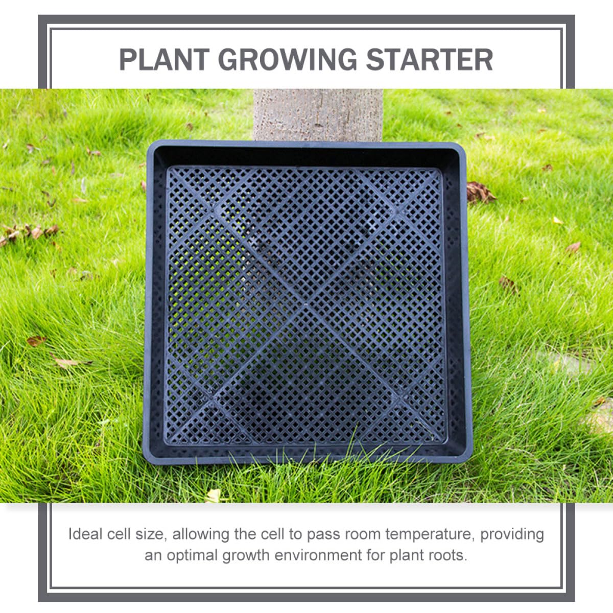 Mipcase Bandeja Cuadrada para Germinación 42X42X5.5 CM Set 5 Piezas Negras, Resistente y Reutilizable para Vivero, Cultivo de Suculentas y Siembra Segura en Casa