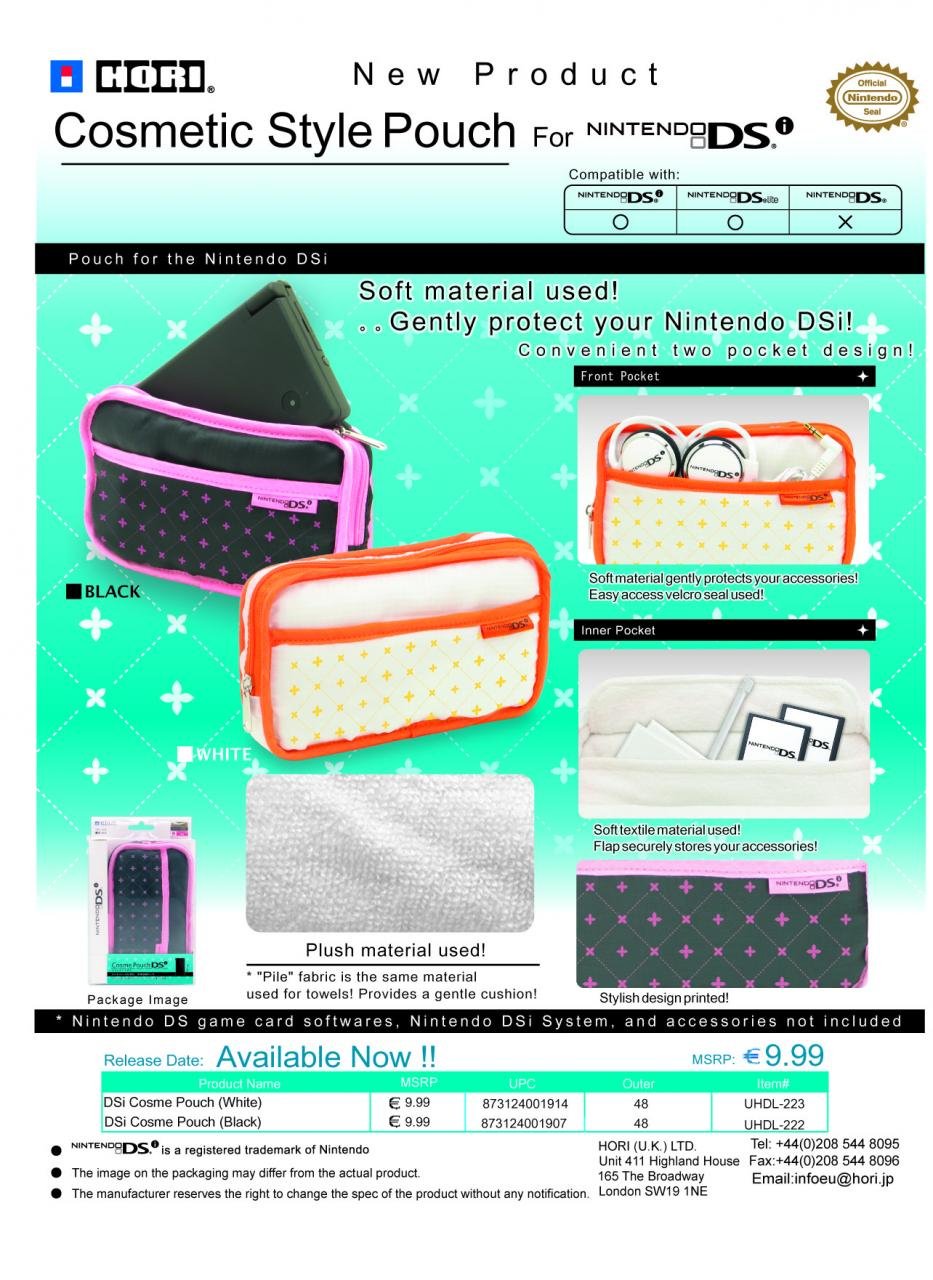 DSi Cosmetic Style Pouch - White