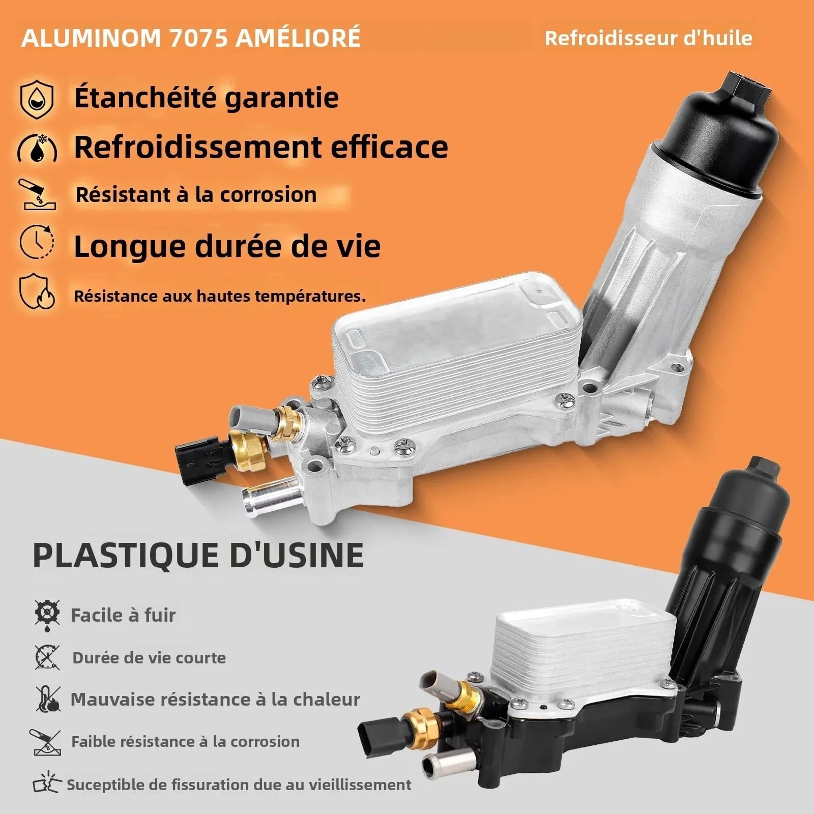 Chłodnica oleju samochodowego Pasuje do Jeep Grand Cherokee Dodge Durango 3.6L ładowarki podróżnej Chrysler WK2 Wymiennik ciepła 68105583AF Aluminiowa chłodnica oleju Płyta chłodząca