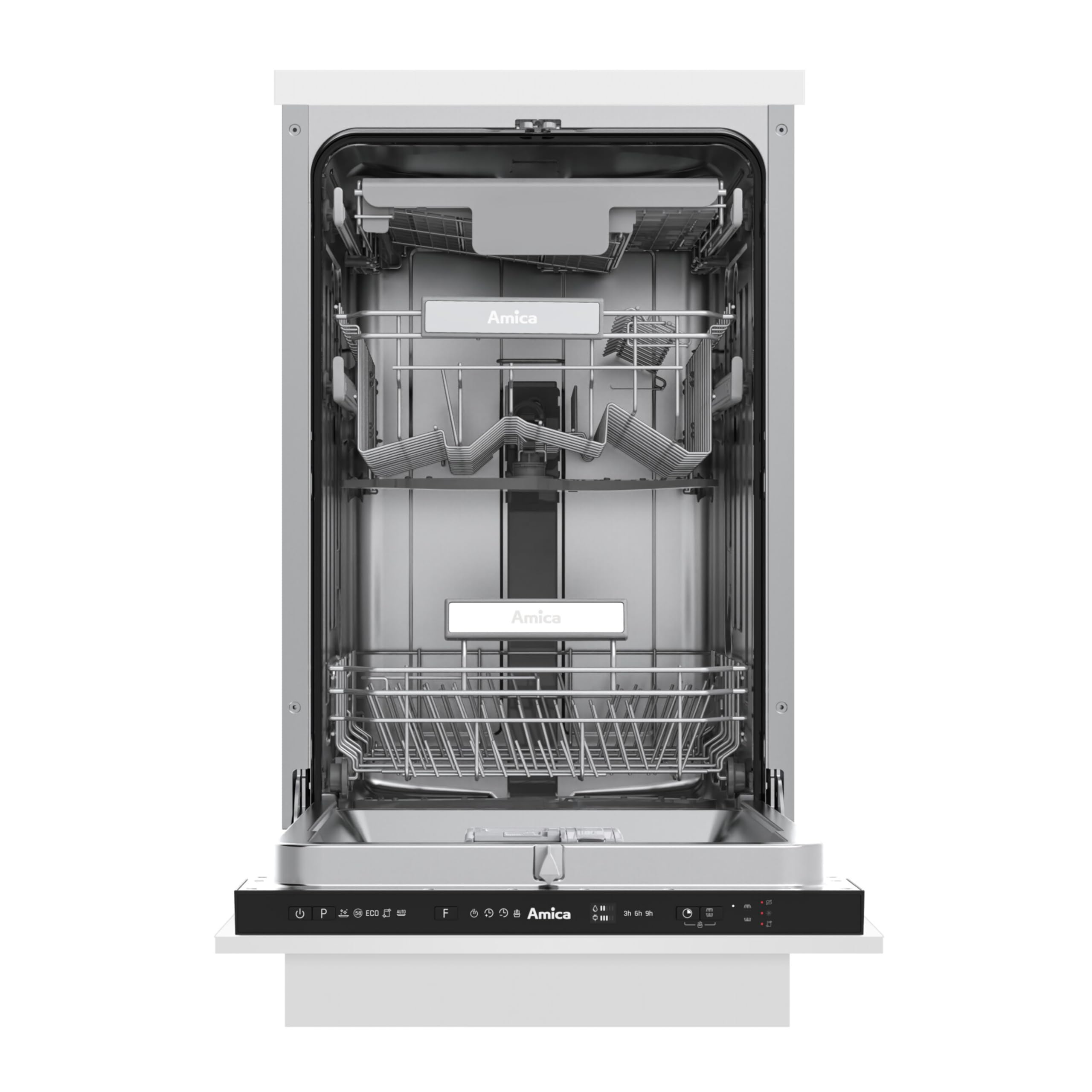 Amica EGSPV 584 900 Einbau-geschirrspüler / 10 MG / 3 Körbe /5Progr/ Auto/OpenDry/BlueDot/AQS /42dB/ Energieeffizienzklasse B