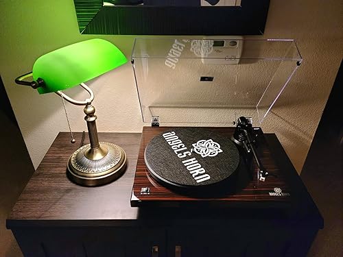 Miniatura 4 de Newrays Lámpara de escritorio de cristal verde con interruptor de cadena de tracción