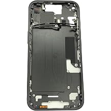 TheCoolCube Middle Frame Housing Cover Case with Power & Volume Button Replacement Compatible with iPhone 15 6.1 Inches US Version Black