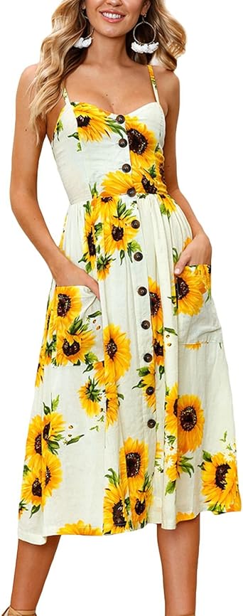 spaghetti strap button down dress