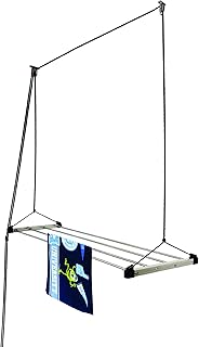 Homwell Rust Proof 4 Pipe X 4 Feet (Blue) with UV Protected Nylon Rope Stainless Steel Ceiling Clothes Hanger/Ceiling Cloth Dryer