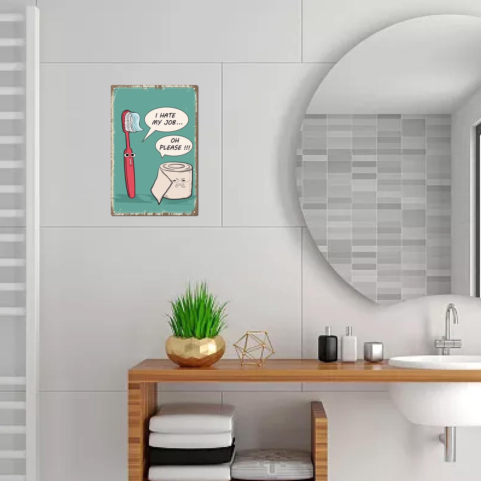 Panneau En Métal Vintage 30,5 X 20,3 Cm - Décoration Murale Pour Maison, Bureau, Extérieur